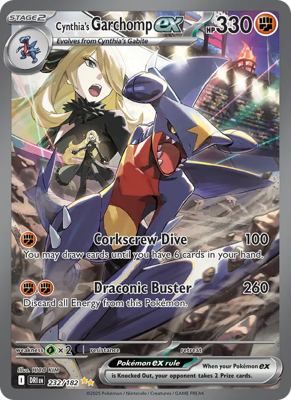 Cynthia's Garchomp ex 232 – Holo