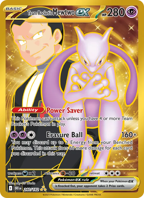 Team Rocket's Mewtwo ex 240 – Holo