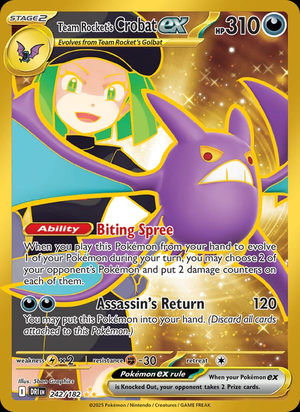 Team Rocket's Crobat ex 242/182