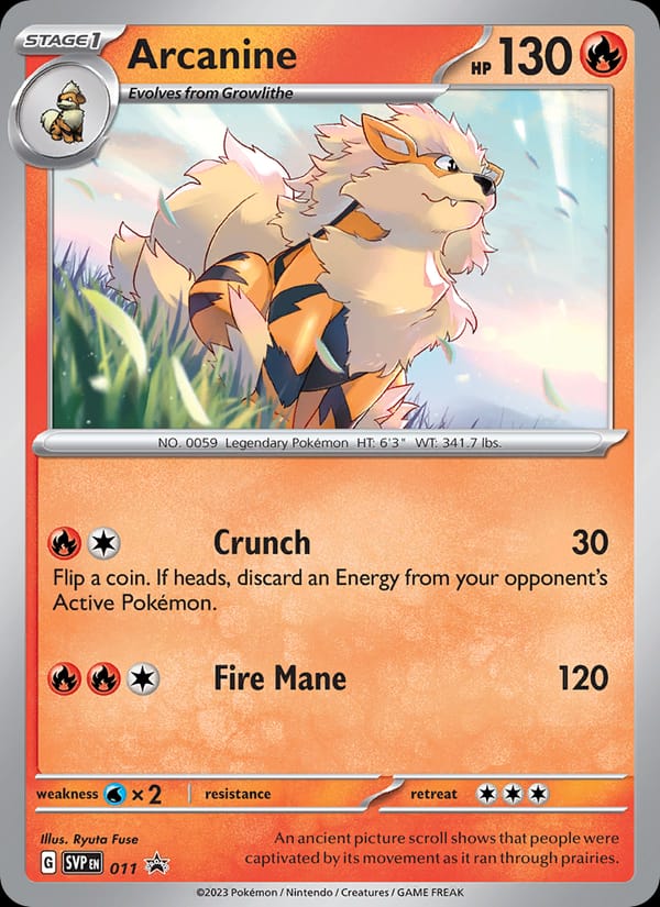 Arcanine #11, SVP Black Star Promos