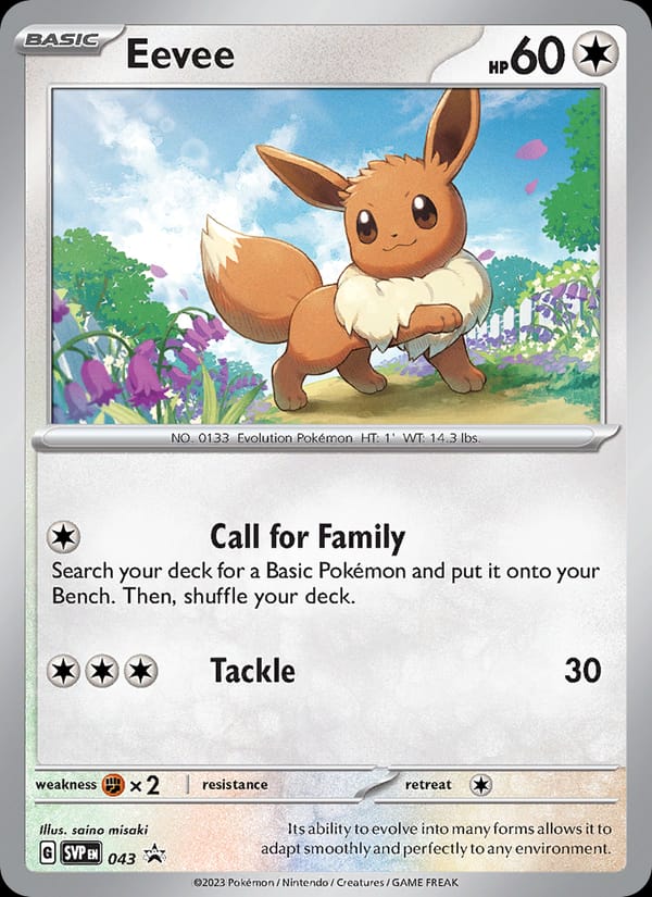 Eevee #43, SVP Black Star Promos