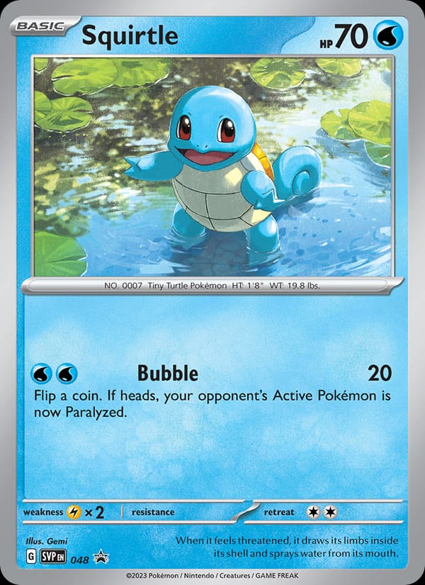 Squirtle #48, SVP Black Star Promos
