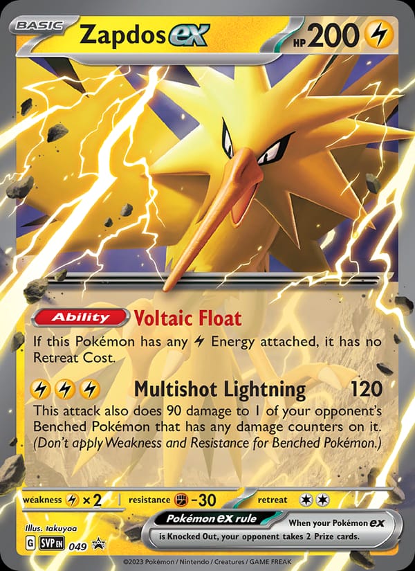 Zapdos ex #49, SVP Black Star Promos