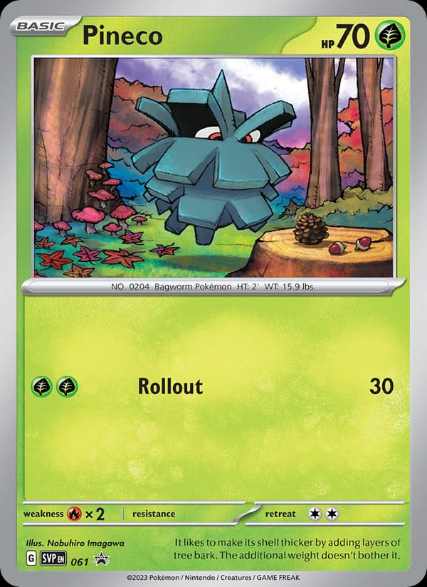 Pineco #61, SVP Black Star Promos