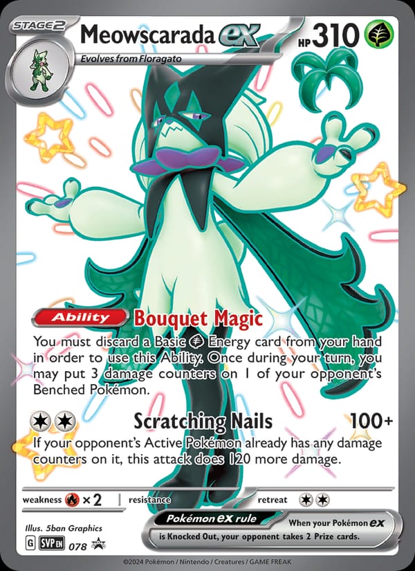 Meowscarada ex #78, SVP Black Star Promos
