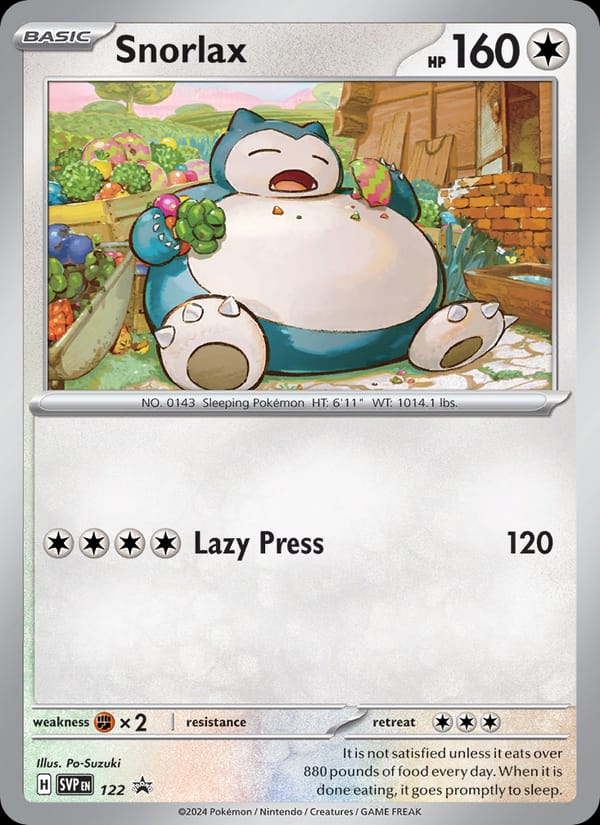 Snorlax #122, SVP Black Star Promos
