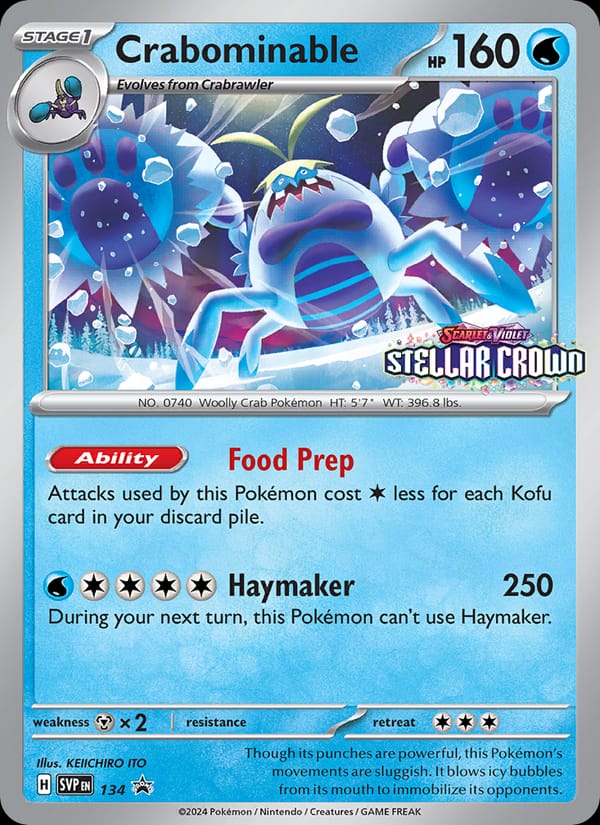 Crabominable #134, SVP Black Star Promos