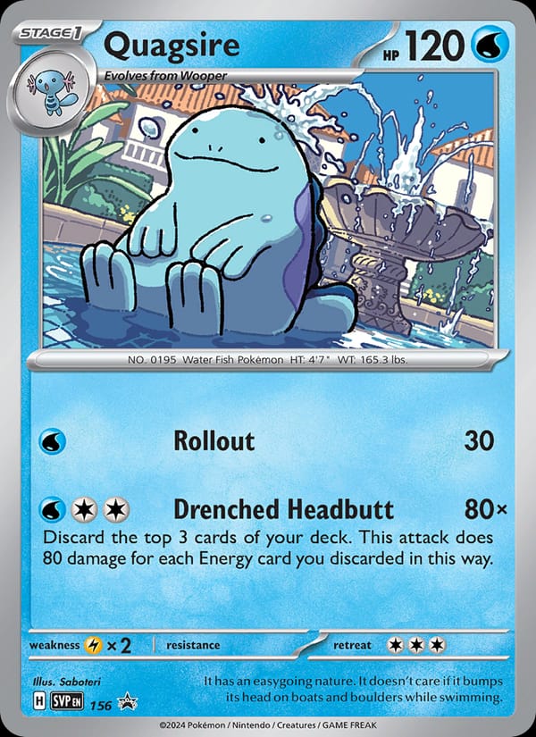 Quagsire #156, SVP Black Star Promos