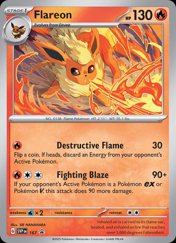 Flareon #167, SVP Black Star Promos