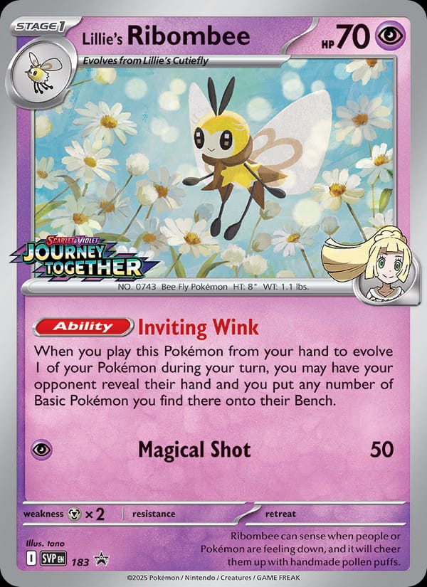 Lillie's Ribombee #183, SVP Black Star Promos