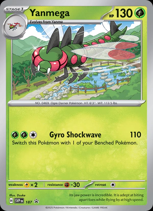 Yanmega #187, SVP Black Star Promos