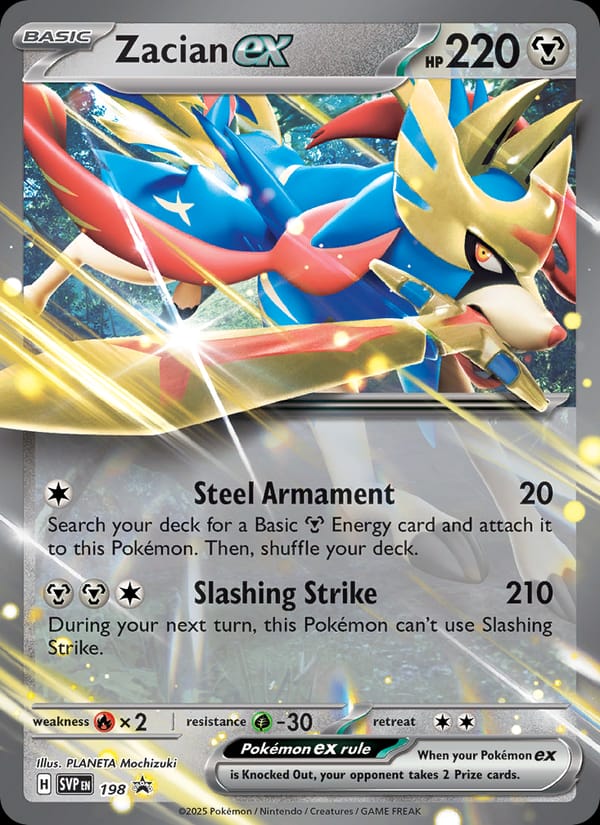 Zacian ex #198, SVP Black Star Promos