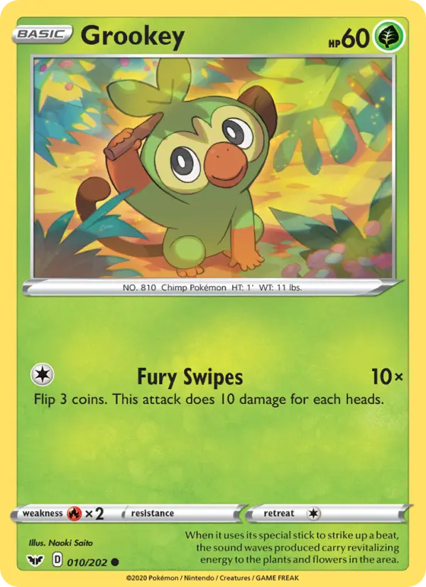 Grookey 10 – Non-holo