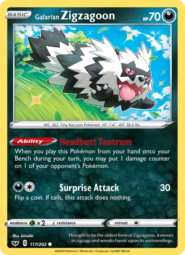 Galarian Zigzagoon 117 – Non-holo