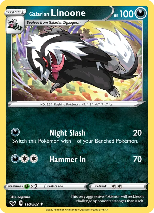 Galarian Linoone 118 – Non-holo