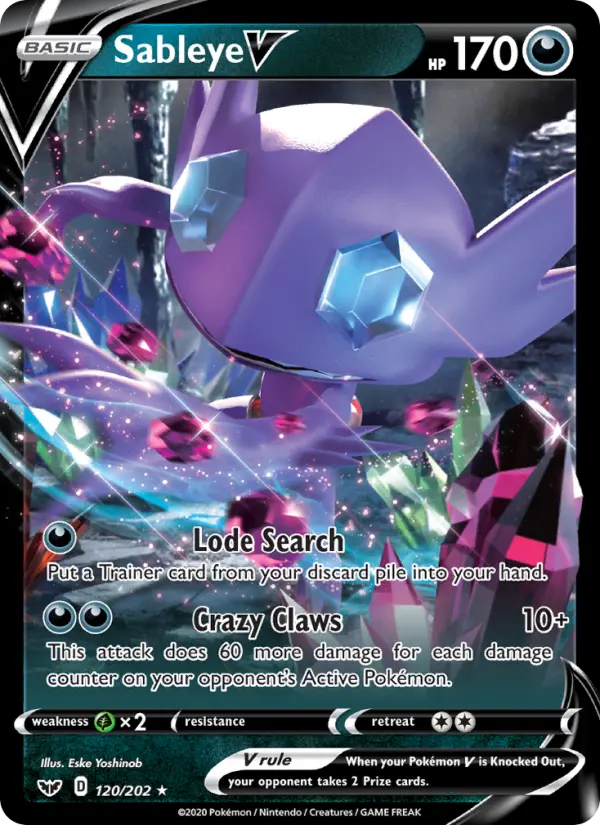 Sableye V 120 – Holo