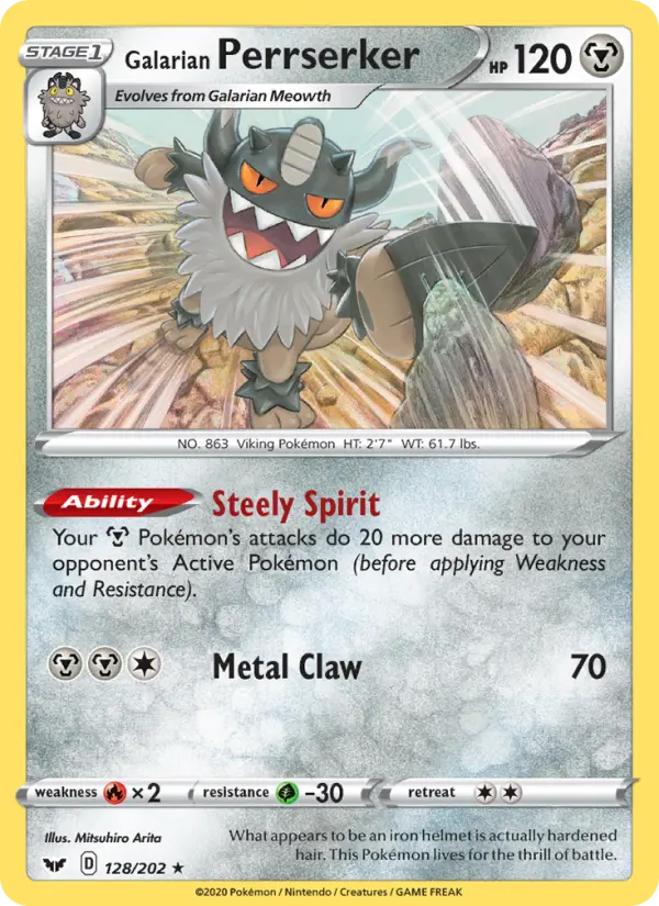 Galarian Perrserker 128 – Holo