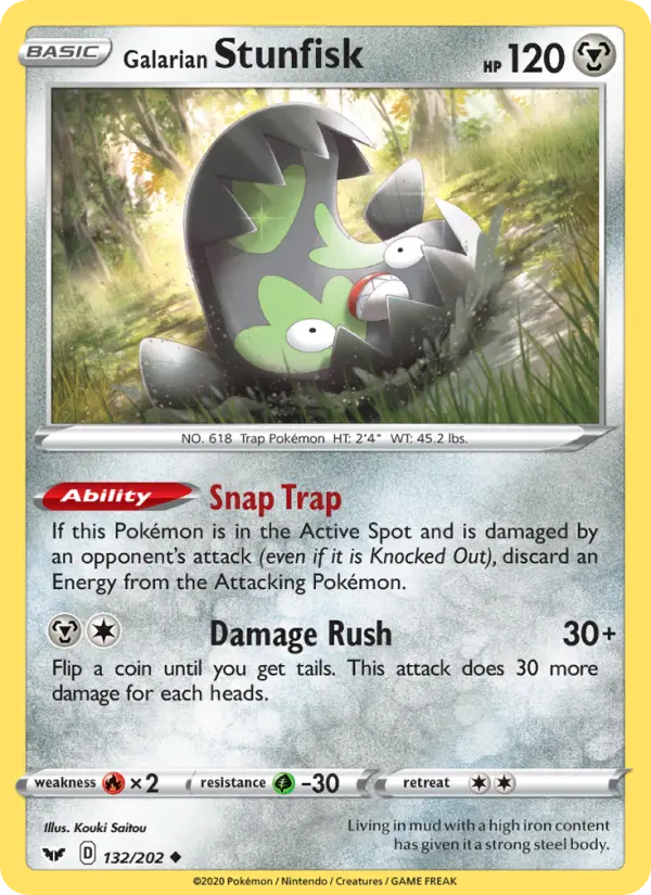 Galarian Stunfisk 132 – Non-holo