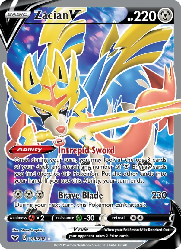Zacian V 195 – Holo