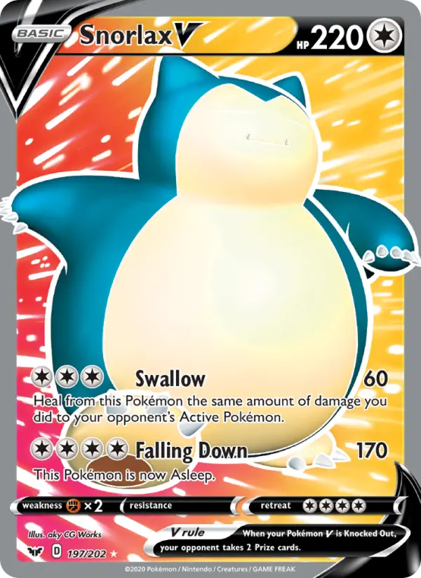 Snorlax V 197 – Holo