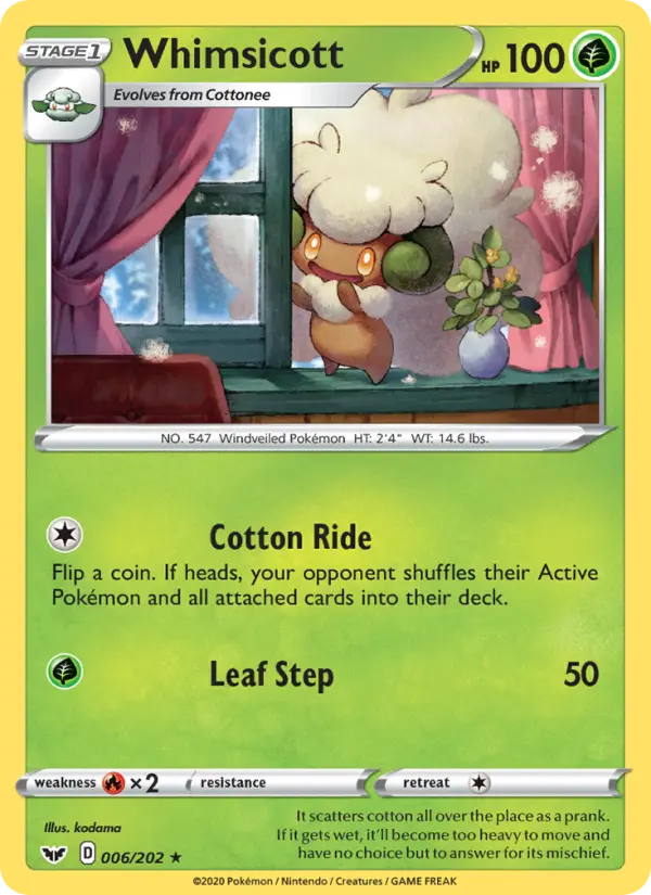 Whimsicott 6 – Non-holo
