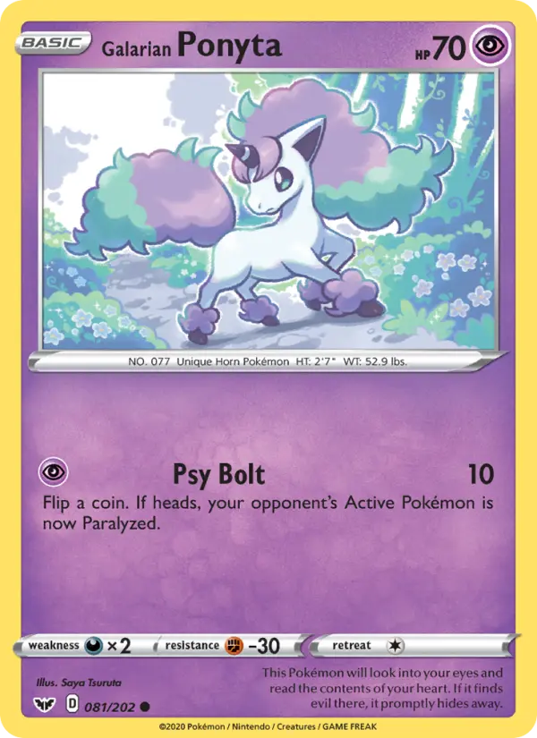 Galarian Ponyta 81 – Non-holo