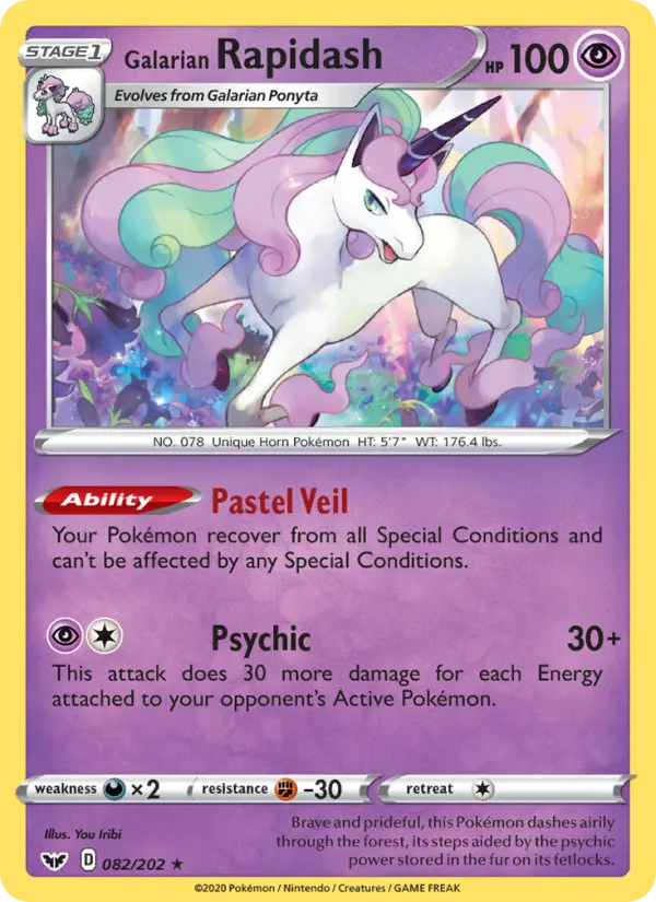 Galarian Rapidash 82 – Non-holo