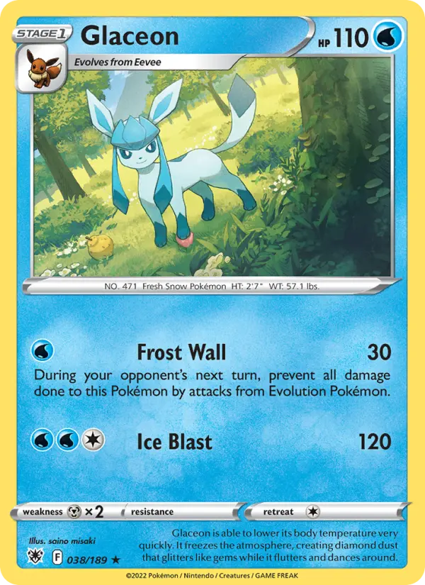 Glaceon 038 – Non-holo