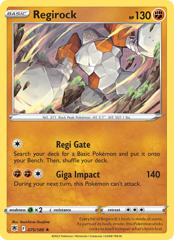 Regirock 075 – Non-holo