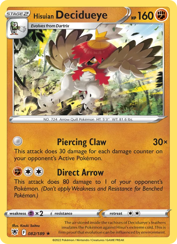 Hisuian Decidueye 082 – Holo