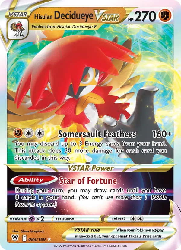 Hisuian Decidueye VSTAR 084 – Holo