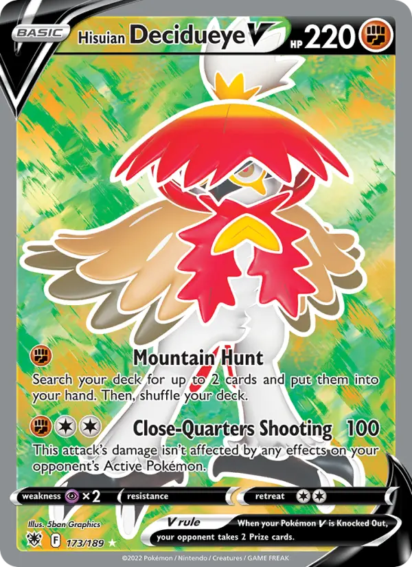 Hisuian Decidueye V 173 – Holo
