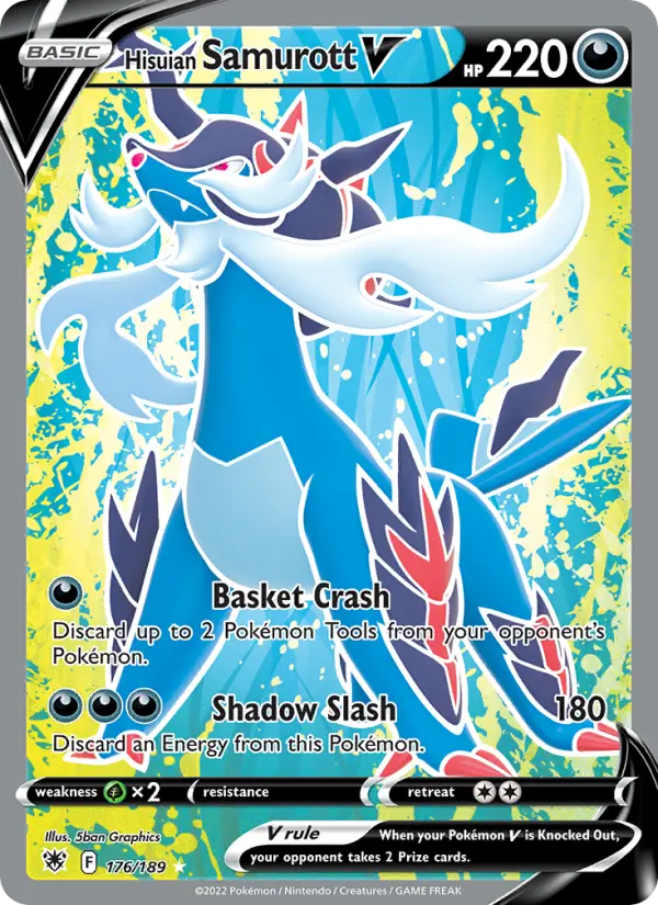 Hisuian Samurott V 176 – Holo