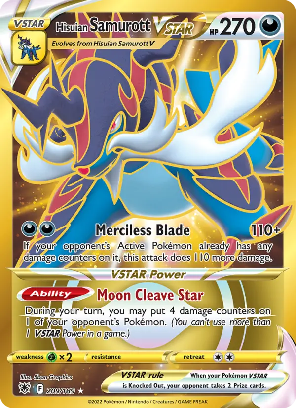 Hisuian Samurott VSTAR 209 – Holo