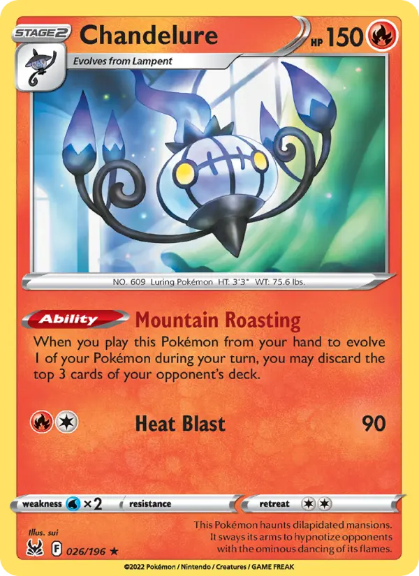 Chandelure 026 – Reverse Holo