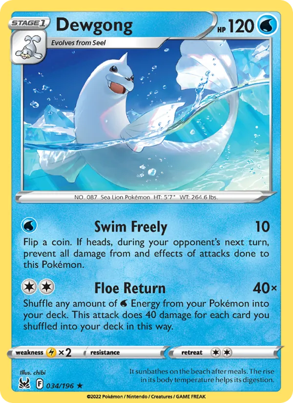 Dewgong 034 – Non-holo