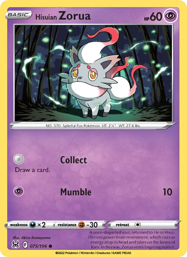 Hisuian Zorua 075 – Non-holo