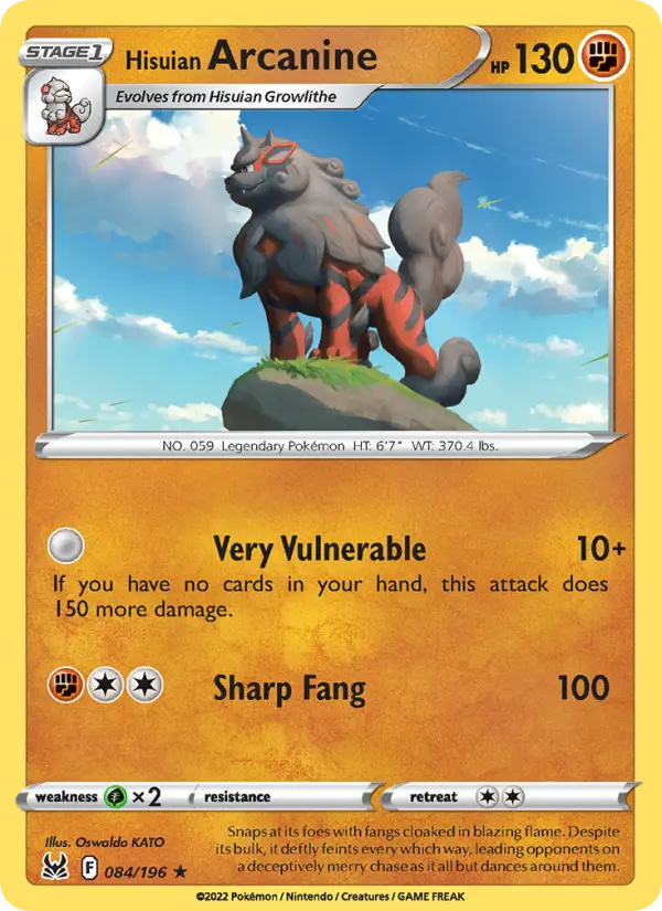 Hisuian Arcanine 084 – Holo