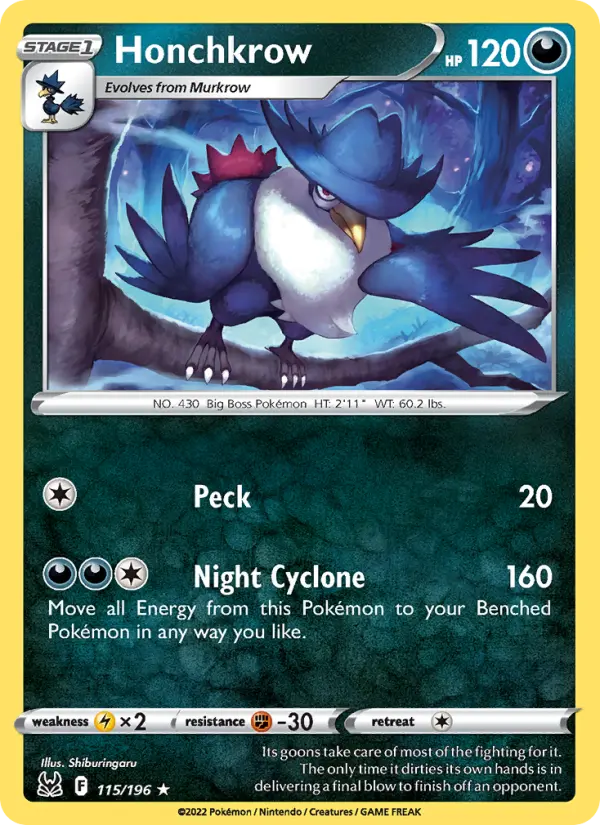 Honchkrow 115 – Non-holo