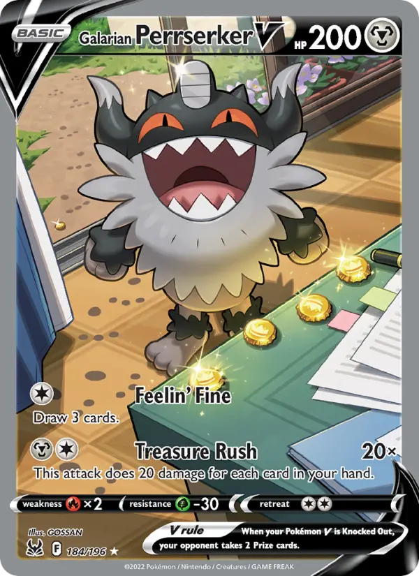 Galarian Perrserker V 184 – Holo