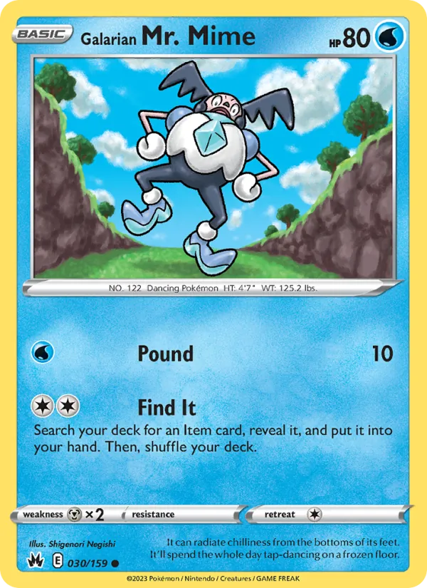 Galarian Mr. Mime 030 – Non-holo