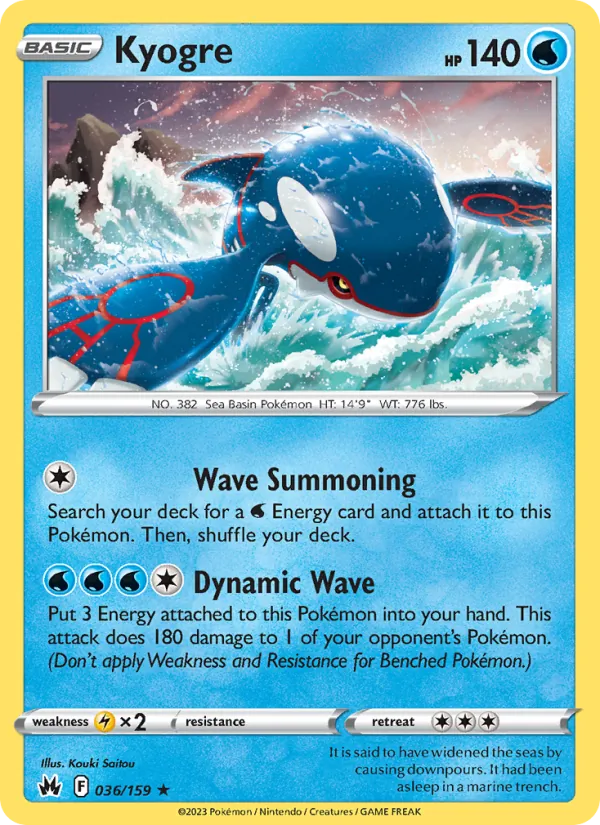 Kyogre 036 – Reverse Holo