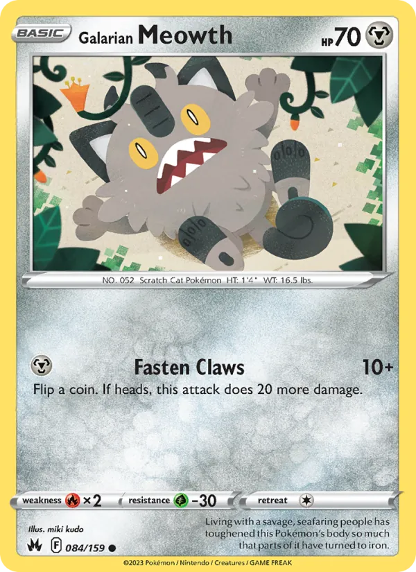 Galarian Meowth 084 – Non-holo