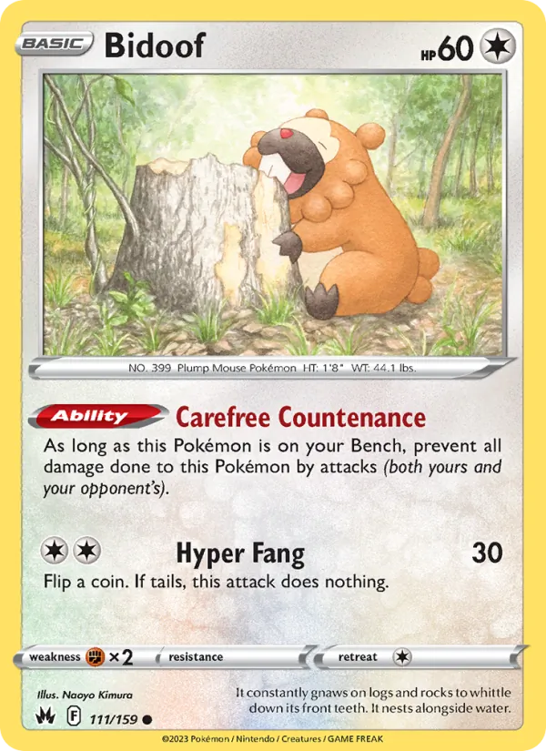 Bidoof 111 – Non-holo