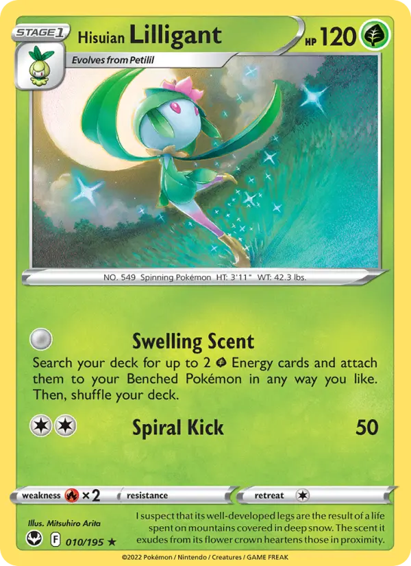 Hisuian Lilligant 010 – Non-holo