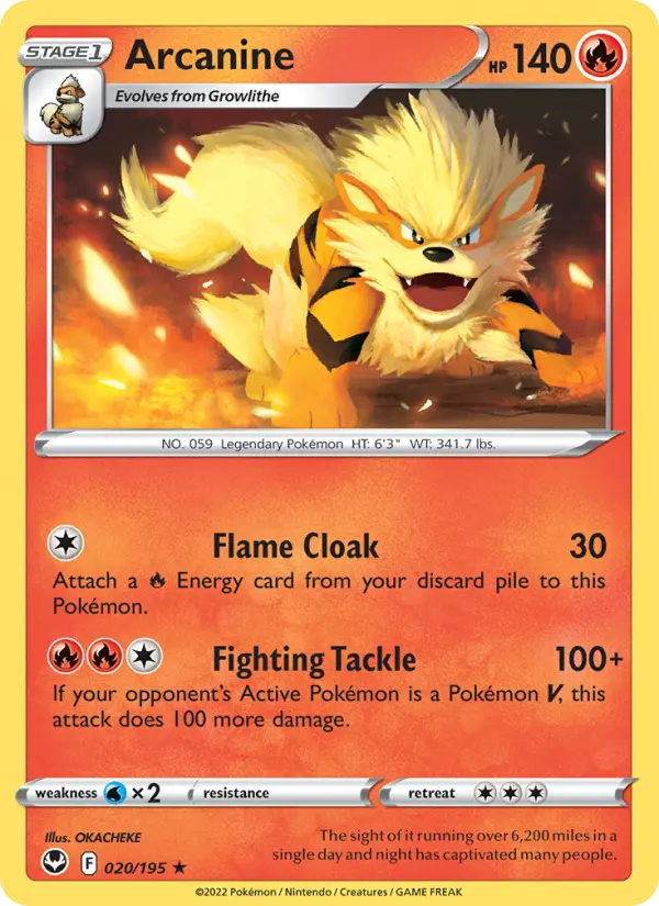 Arcanine 020 – Non-holo