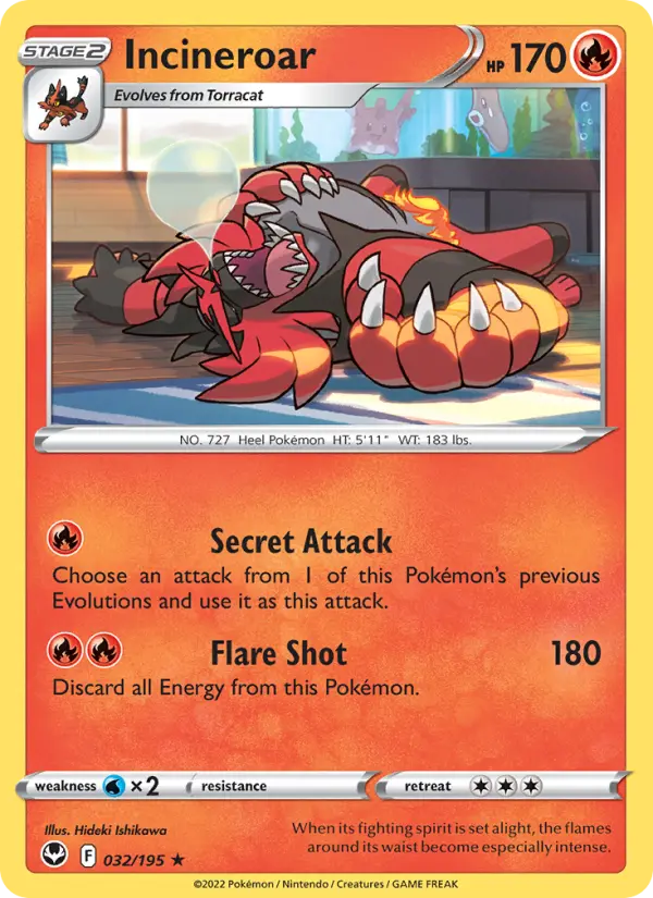 Incineroar 032 – Non-holo