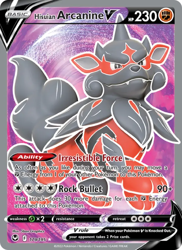 Hisuian Arcanine V 179 – Holo