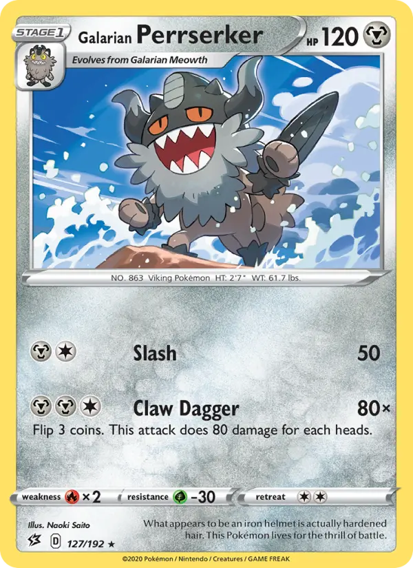 Galarian Perrserker 127 – Non-holo