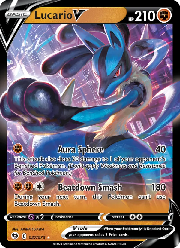 Lucario V 27 – Holo